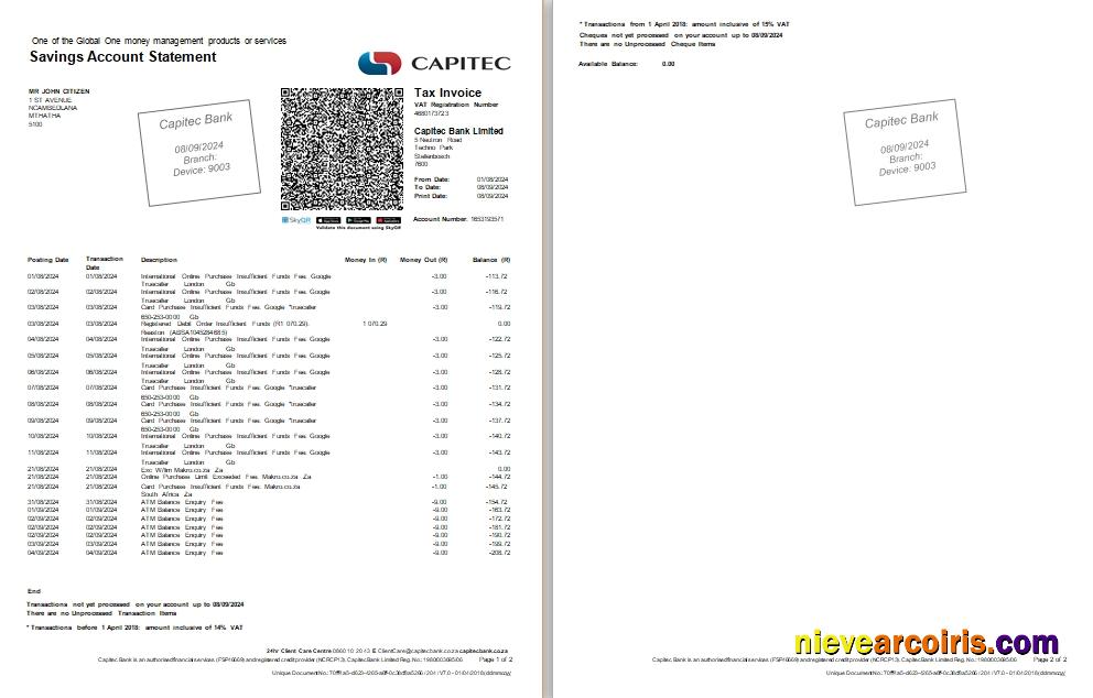 South Africa Capitec Bank st 2 pages scr